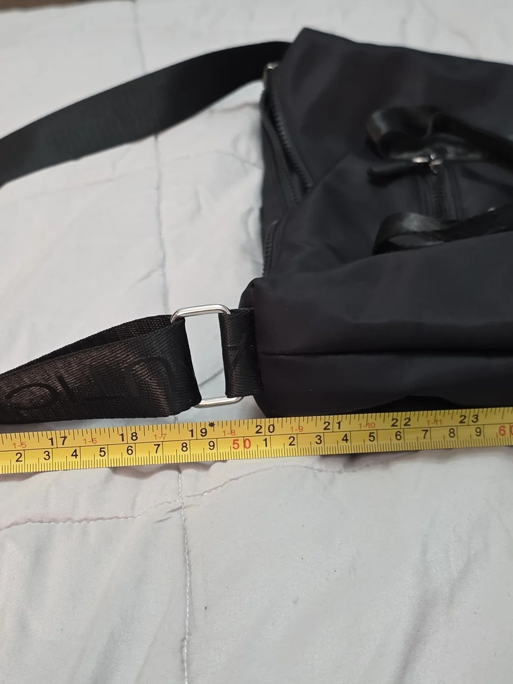 Nautica Black Nylon Duffel with Adjustable Shoulder Strap